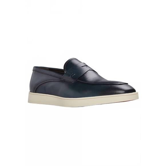 NEW BELVEDERE men's maurizio hybrid penny loafers in navy